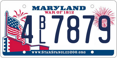 MD license plate 4BL7879