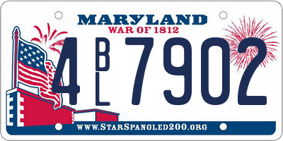 MD license plate 4BL7902