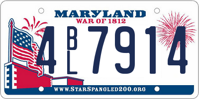 MD license plate 4BL7914
