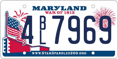 MD license plate 4BL7969