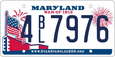 MD license plate 4BL7976