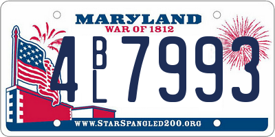 MD license plate 4BL7993