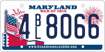 MD license plate 4BL8066