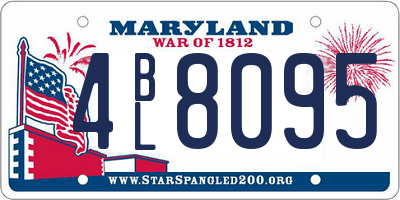 MD license plate 4BL8095