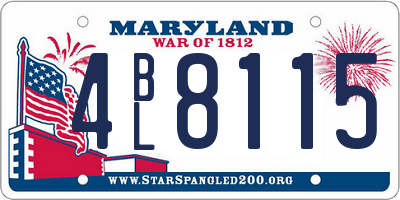 MD license plate 4BL8115