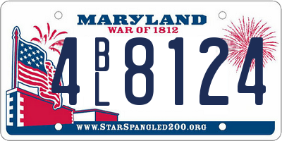 MD license plate 4BL8124