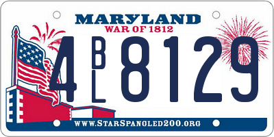 MD license plate 4BL8129