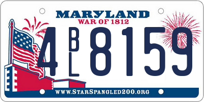 MD license plate 4BL8159