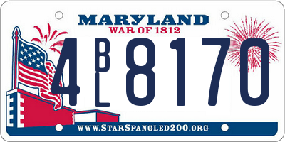 MD license plate 4BL8170
