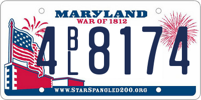 MD license plate 4BL8174