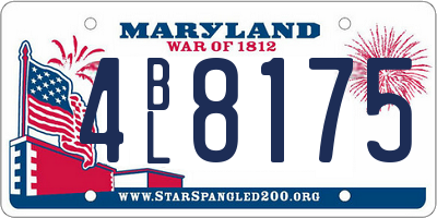 MD license plate 4BL8175