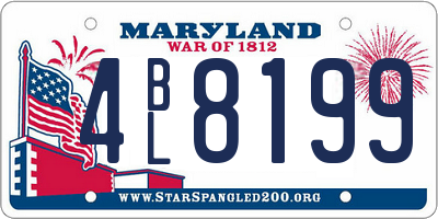 MD license plate 4BL8199