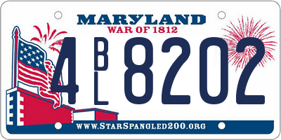 MD license plate 4BL8202