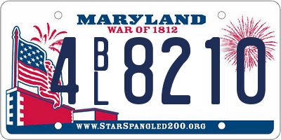 MD license plate 4BL8210