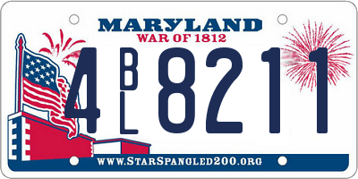 MD license plate 4BL8211