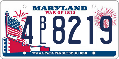 MD license plate 4BL8219
