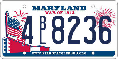 MD license plate 4BL8236