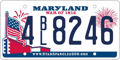 MD license plate 4BL8246