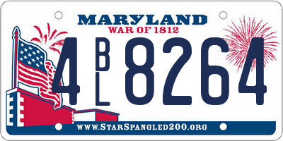 MD license plate 4BL8264