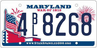 MD license plate 4BL8268