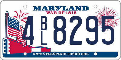 MD license plate 4BL8295