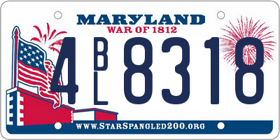 MD license plate 4BL8318