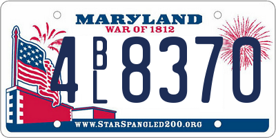 MD license plate 4BL8370