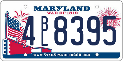 MD license plate 4BL8395