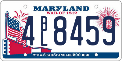 MD license plate 4BL8459