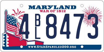 MD license plate 4BL8473