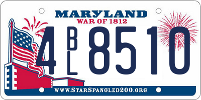 MD license plate 4BL8510