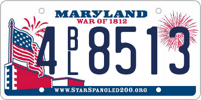 MD license plate 4BL8513