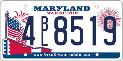 MD license plate 4BL8519
