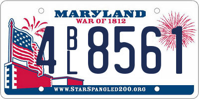 MD license plate 4BL8561