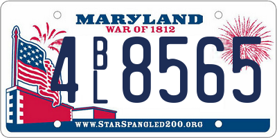 MD license plate 4BL8565