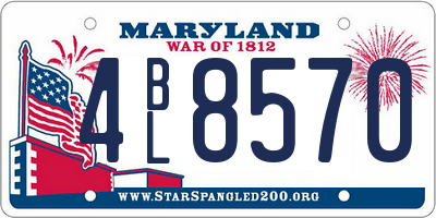 MD license plate 4BL8570