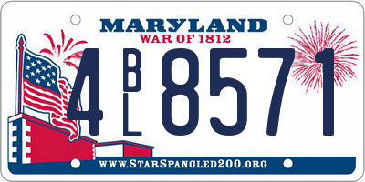 MD license plate 4BL8571