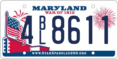 MD license plate 4BL8611