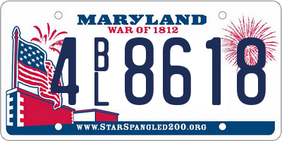 MD license plate 4BL8618