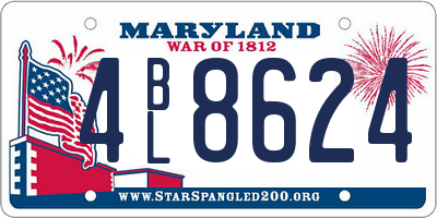 MD license plate 4BL8624