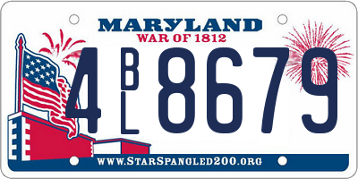 MD license plate 4BL8679