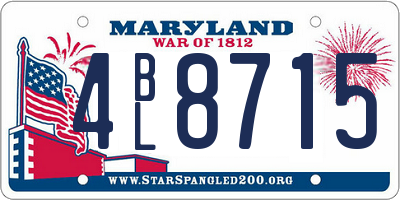 MD license plate 4BL8715