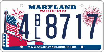 MD license plate 4BL8717