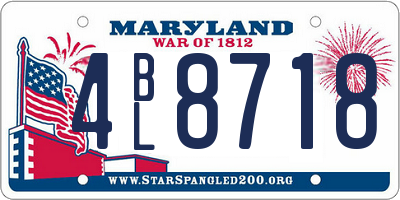 MD license plate 4BL8718