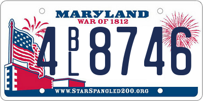 MD license plate 4BL8746