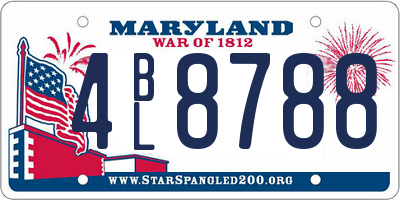 MD license plate 4BL8788