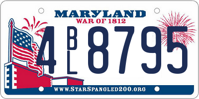 MD license plate 4BL8795