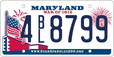 MD license plate 4BL8799