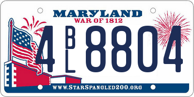 MD license plate 4BL8804