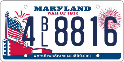 MD license plate 4BL8816